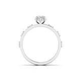 Ivana Jewels Rings 1.01 Carat Centre Solitaire Oval Diamond Celestial Circle Ring