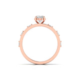 Ivana Jewels Rings 1.01 Carat Centre Solitaire Oval Diamond Celestial Circle Ring