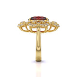 Ivana Jewels Rings 1 Carat Oval Coloured Stone & Diamonds Ring