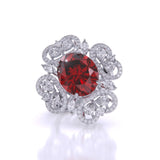 Ivana Jewels Rings 1 Carat Oval Coloured Stone & Diamonds Ring