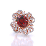 Ivana Jewels Rings 1 Carat Oval Coloured Stone & Diamonds Ring
