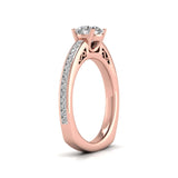 Ivana Jewels Rings 1 carat Solitaire Round Diamond Vintage Solitaire Ring