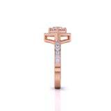 Ivana Jewels Rings 1 Carat Vintage Hexagonal Halo Ring
