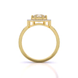 Ivana Jewels Rings 1 Carat Vintage Hexagonal Halo Ring