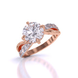 Ivana Jewels Rings 2 Carat Round Cut Diamond Centre Solitaire Ring