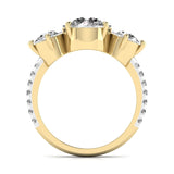 Ivana Jewels Rings 2 Carat Three Stone Classic Ring