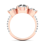 Ivana Jewels Rings 2 Carat Three Stone Classic Ring