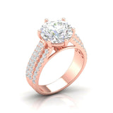 Ivana Jewels Rings 3 Carat Centre Solitaire Diamond Three Layers Ring
