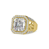 Ivana Jewels Rings 3 Carat Radiant Cut Halo Engagement Ring