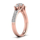 Ivana Jewels Rings 50 Pointers Three Stone Solitaire Diamonds Ring