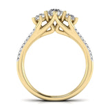 Ivana Jewels Rings 50 Pointers Three Stone Solitaire Diamonds Ring