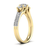 Ivana Jewels Rings 50 Pointers Three Stone Solitaire Diamonds Ring