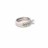 Ivana Jewels Rings 70 Pointer Centre Round Solitaire Diamond With Side Round Diamonds Channel Setting Ring & Band