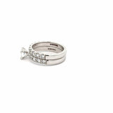 Ivana Jewels Rings 70 Pointer Centre Round Solitaire Diamond With Side Round Diamonds Channel Setting Ring & Band