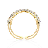 Ivana Jewels Rings Asymmetrical Diamond Butterfly Ring