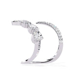 Ivana Jewels Rings Asymmetrical Diamond Butterfly Ring