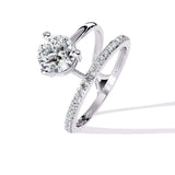 Ivana Jewels Rings Engagement Ring and Wedding Band Set