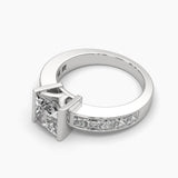 Ivana Jewels Rings Fancy Princess Shape Diamond Ring