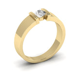 Ivana Jewels Rings Golden Horizon Solitaire Men's Band