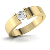 Ivana Jewels Rings Golden Horizon Solitaire Men's Band