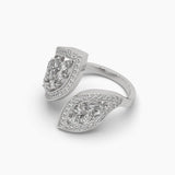 Ivana Jewels Rings Marquise & Round Cut Diamond Leaf Style Ring