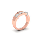 Ivana Jewels Rings Men's Three-Stone Diamond Band
