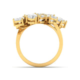 Ivana Jewels Rings Pear-Cut Diamond Cluster Ring in Gold
