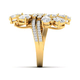Ivana Jewels Rings Pear-Cut Diamond Cluster Ring in Gold