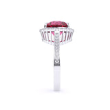 Ivana Jewels Rings Pink Tourmaline Ring with Round Diamonds