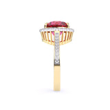 Ivana Jewels Rings Pink Tourmaline Ring with Round Diamonds
