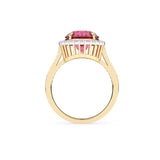Ivana Jewels Rings Pink Tourmaline Ring with Round Diamonds