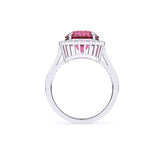 Ivana Jewels Rings Pink Tourmaline Ring with Round Diamonds