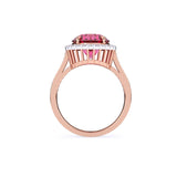 Ivana Jewels Rings Pink Tourmaline Ring with Round Diamonds