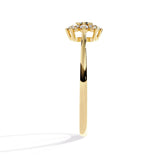 Ivana Jewels Rings Single Stone Diamond Ring with Side Stones