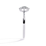 Ivana Jewels Rings Single Stone Diamond Ring with Side Stones