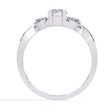 Ivana Jewels Rings Single Stone Diamond Ring with Side Stones