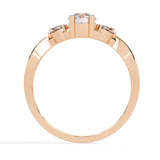 Ivana Jewels Rings Single Stone Diamond Ring with Side Stones