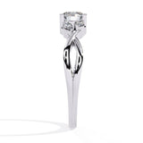 Ivana Jewels Rings Single Stone Diamond Ring with Side Stones