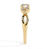 Ivana Jewels Rings Single Stone Diamond Ring with Side Stones
