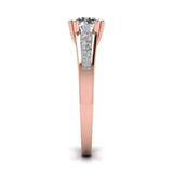 Ivana Jewels Rings Solitaire With Side Diamond Ring