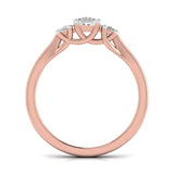 Ivana Jewels Rings Trellis Design Three Diamonds Ring