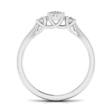 Ivana Jewels Rings Trellis Design Three Diamonds Ring