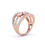 Ivana Jewels Rings Twilight Leaf Cocktail Ring