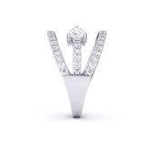 Ivana Jewels Rings Twilight Leaf Cocktail Ring