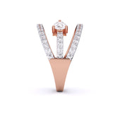 Ivana Jewels Rings Twilight Leaf Cocktail Ring