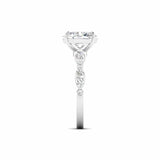 Ivana Jewels Rings Unique Oval Diamond Ring with Side Stones for Engagement