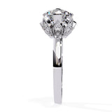 Ivana Jewels Rings Wide Band Solitaire Diamond Ring