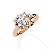 Ivana Jewels Rings Wide Band Solitaire Diamond Ring