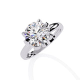 Ivana Jewels Rings Wide Band Solitaire Diamond Ring