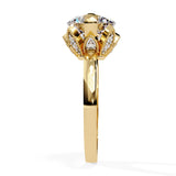 Ivana Jewels Rings Wide Band Solitaire Diamond Ring